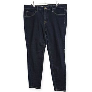 Mossimo Denim Mid Rise Jeggings Size‎ 14 Short Power Stretch Dark Wash